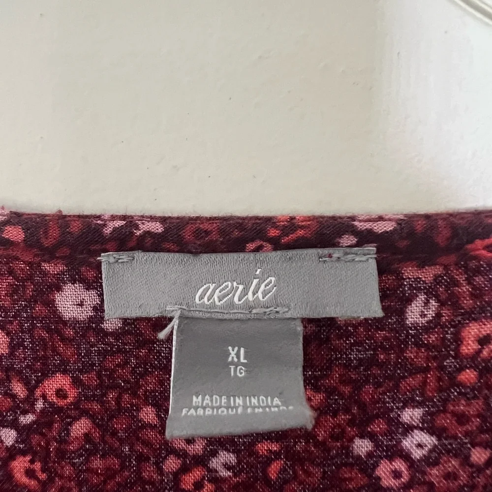 Aerie Burgundy Floral Mini Dress - Picture 3 of 3